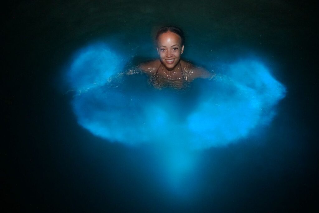Luminous Lagoon Jamaica glowing water night tour Montego Bay